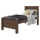 Ver imagem 2 de Cama de Solteiro Madeira Mdf Imbuia Naturale Athenas Lopas