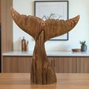 Ver imagem 2 de Escultura Decorativa Rabo de Baleia Madeira 38cm