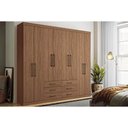 Ver imagem 1 de Guarda Roupa Casal 8 Portas e 6 Gavetas 8.6 Master Jatoba - Santos Andirá