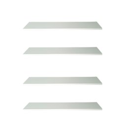 Kit 4 Prateleiras de madeira para livros e decoração 60x15cm - 1