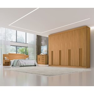 Guarda Roupa Casal 100% Mdf 8 Portas 8 Gavetas - Daymont - Móveis D'doro