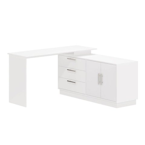 Penteadeira com Cômoda Rocher 2 Portas 3 Gavetas Branco - Pnr Móveis