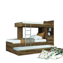 Treliche Solteiro com 3 Gavetas Havana Plus Santos Andirá - 2