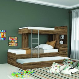 Treliche Solteiro com 3 Gavetas Havana Plus Santos Andirá - 1