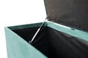 Ver imagem 3 de Recamier Puff Baú Beira de Cama - 140cm - Azul Tiffany