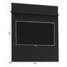 Estante Painel de Tv para Quarto Sala com Prateleira para Tv até 32 Polegadas Yan Preto - 3