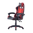 Ver imagem 6 de Cadeira Gamer Reclinável Vermelha e Preta Ergonômica Pc com Apoio para Pés e Braços Couro Sinté