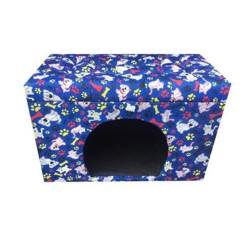 Puff Pet Casa de Cachorro e Gato 68 cm Azul Cachorrinhos