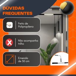 Emenda Junção Articulada para Trilhos Magnético 48v 30cm - 3