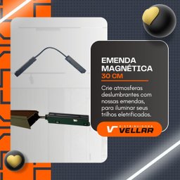 Emenda Junção Articulada para Trilhos Magnético 48v 30cm - 2