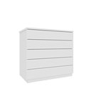 Ver imagem 3 de Cômoda 5 Gavetas 86cm Premium Branco