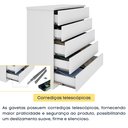Ver imagem 7 de Cômoda 5 Gavetas 86cm Premium Branco
