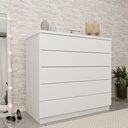 Ver imagem 1 de Cômoda 5 Gavetas 86cm Premium Branco