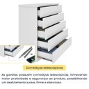Ver imagem 7 de Cômoda 5 Gavetas 86cm Premium Branco