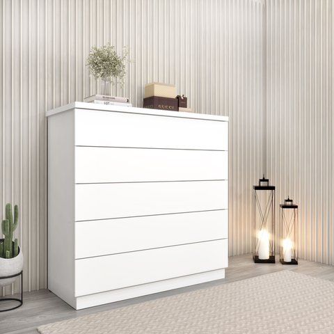 Cômoda 5 Gavetas 86cm Premium  