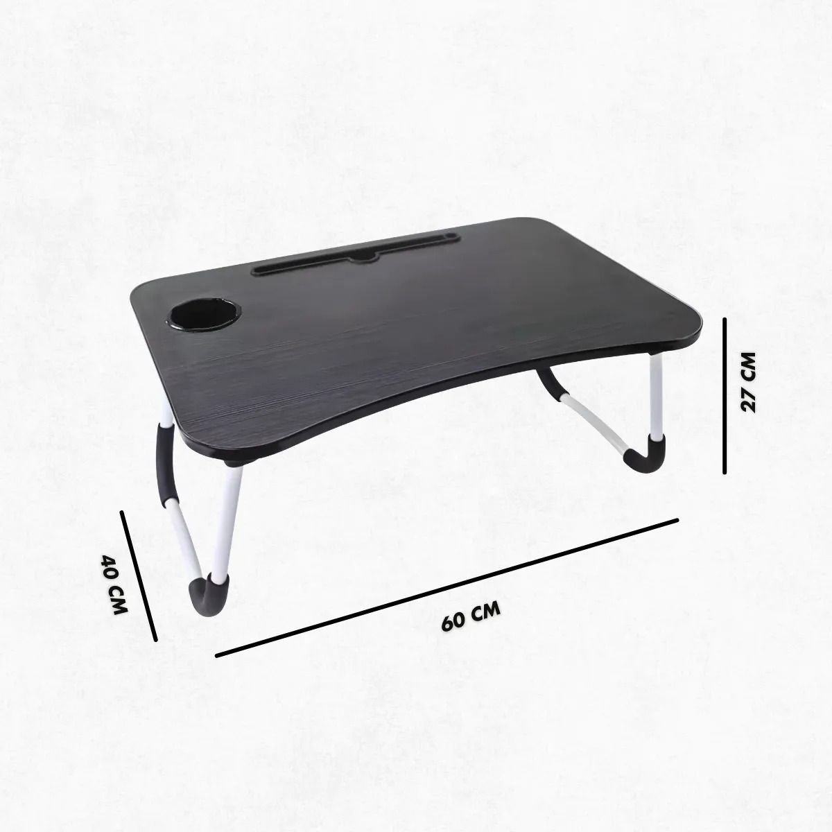 Mesa de Colo Portátil Dobrável Suporte Multiuso - Preto - 8