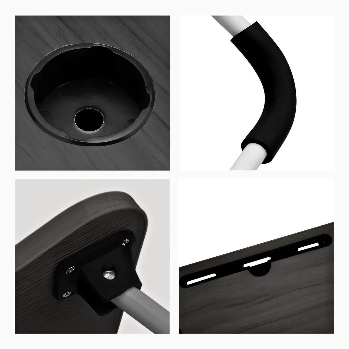 Mesa de Colo Portátil Dobrável Suporte Multiuso - Preto - 6
