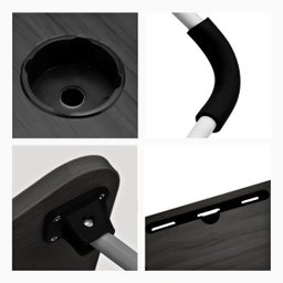 Mesa de Colo Portátil Dobrável Suporte Multiuso - Preto - 6