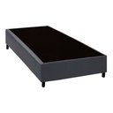 Ver imagem 1 de Cama Box Blindado Solteiro Extremo Reforçado Principe Das Camas Sintético Cinza 88x188x40