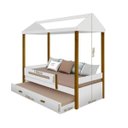 Ver imagem 3 de Cama casa montessoriana com auxiliar Sara Branco e Mel Solteiro