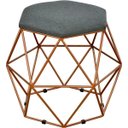 Ver imagem 4 de Kit 3 Puffs Decorativo Aramado Bronze Six Linho Chumbo