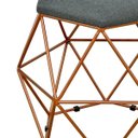 Ver imagem 5 de Kit 2 Puffs Decorativo Aramado Bronze Six Linho Chumbo