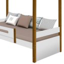 Ver imagem 3 de Cama montessoriana com casinha Sara Branco e Mel Solteiro