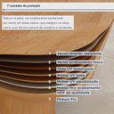 Ver imagem 7 de Mesa de Jantar 6 Lugares Tampo MDF Tessera Marrom Amêndoa Clean
