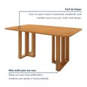 Ver imagem 6 de Mesa de Jantar 6 Lugares Tampo MDF Tessera Marrom Amêndoa Clean