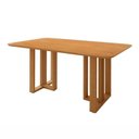 Ver imagem 2 de Mesa de Jantar 6 Lugares Tampo MDF Tessera Marrom Amêndoa Clean