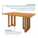 Ver mais imagens de Mesa de Jantar 6 Lugares Tampo MDF Tessera Marrom Amêndoa Clean