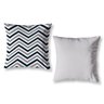 Capas de Almofadas Kit 2 Peças Estampadas Decorativas 40cmx40cm Sofá Sala Cama Poltrona Chevron Azul - 1