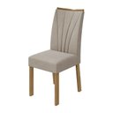 Ver imagem 2 de Conjunto 6 cadeiras Apogeu Amêndoa/veludo Creme - Móveis Lopas