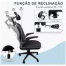 Cadeira Escritório Ergonômica Ajuste Lombar Cor Preto - Preto - Pu - 6