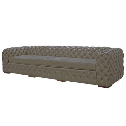 Sofá 4 Lugares Astúria 260cm Couro Natural Fendi