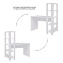 Ver imagem 5 de Mesa Escrivaninha Conjunto Match 6 Prateleiras Branco - Pnr Móveis