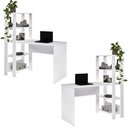 Ver imagem 3 de Mesa Escrivaninha Conjunto Match 6 Prateleiras Branco - Pnr Móveis