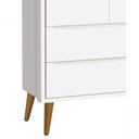 Ver imagem 3 de Guarda-roupa Retrô 2 Portas Théo New Branco Fosco com Madeira - Reller