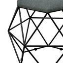 Ver imagem 5 de Kit 3 Puffs Decorativo Aramado Preto Six Linho Chumbo