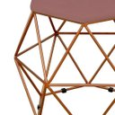 Ver imagem 5 de Kit 3 Puffs Decorativo Aramado Bronze Six Suede Rosê