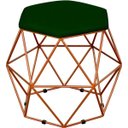 Ver imagem 4 de Kit 3 Puffs Decorativo Aramado Bronze Six Suede Verde Musgo