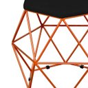 Ver imagem 5 de Kit 3 Puffs Decorativo Aramado Bronze Six Suede Preto