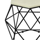 Ver imagem 5 de Kit 2 Puffs Decorativo Aramado Preto Six Suede Bege