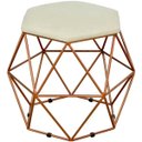 Ver imagem 4 de Kit 3 Puffs Decorativo Aramado Bronze Six Suede Bege