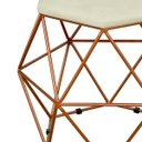 Ver imagem 5 de Kit 2 Puffs Decorativo Aramado Bronze Six Suede Bege