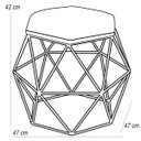 Ver imagem 6 de Kit 2 Puffs Decorativo Aramado Bronze Six Suede Bege