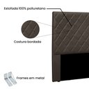 Ver imagem 3 de Cabeceira Cama Box Solteiro 90 Cm Dubai Veludo S04 - D'Rossi Marrom