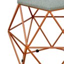 Ver imagem 3 de Puff Decorativo Aramado Bronze Six Linho Cinza Escuro