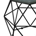 Ver imagem 3 de Puff Decorativo Aramado Preto Six Linho Chumbo