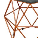 Ver imagem 3 de Puff Decorativo Aramado Bronze Six Linho Chumbo